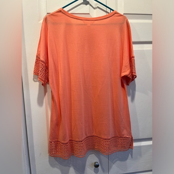 Coral Pink Short Sleeve Downeast T-shirt - Size Medium - Picture 3 of 7